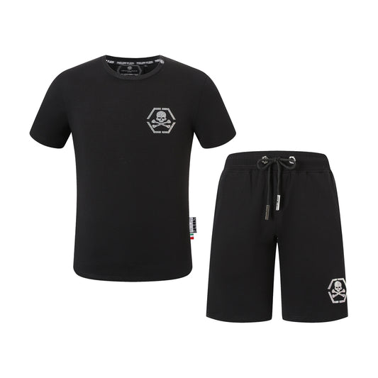 PP Skull T-shirt Shorts Suit