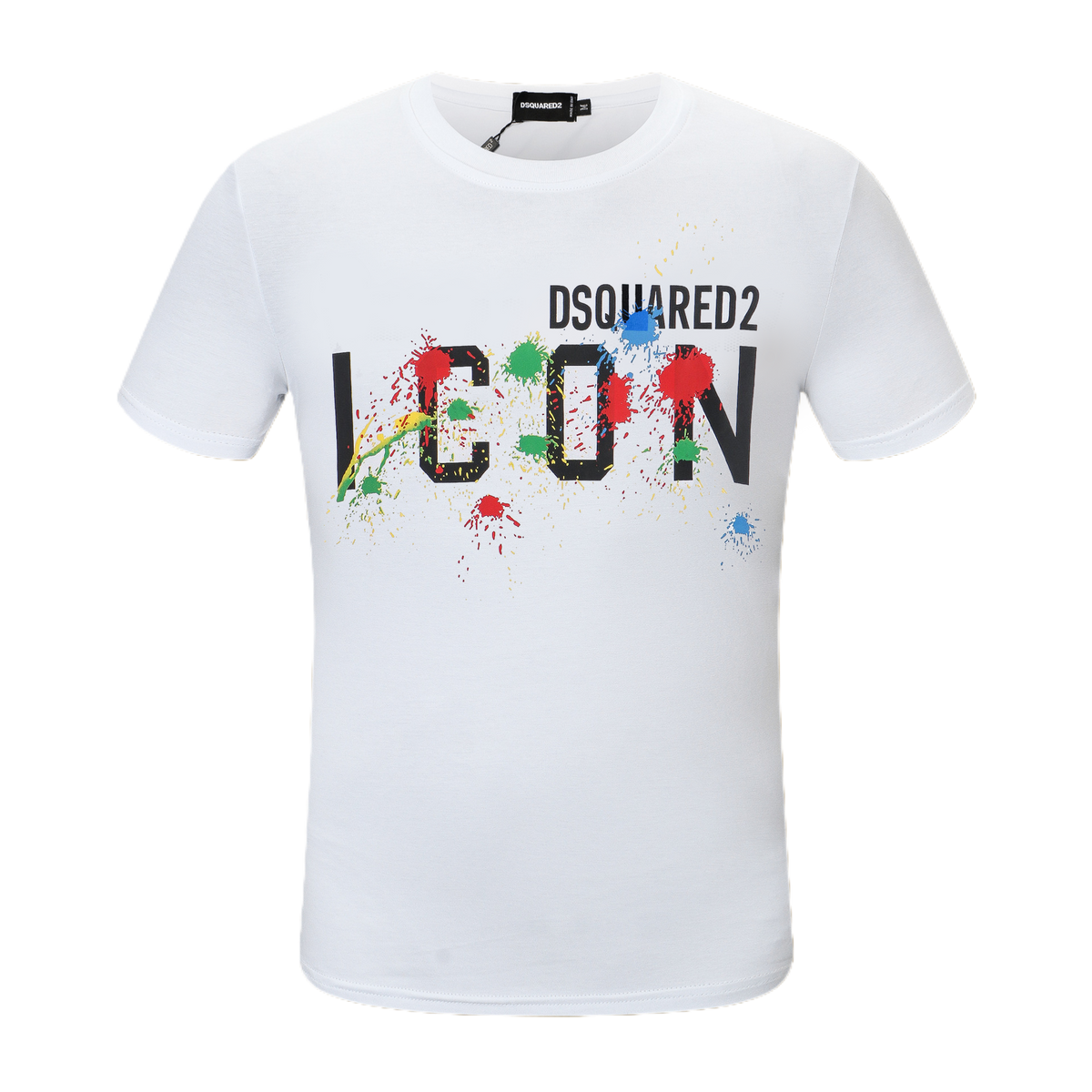 Dsquared2 Colorful Paint ICON Cotton T-shirt