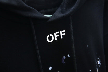 OFF Logo Print Hoodie