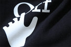 OFF Logo Print Hoodie Jacket