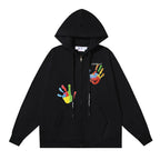 OFF Logo Print Hoodie Jacket