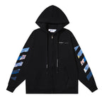 OFF Logo Print Hoodie Jacket