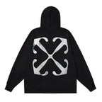 OFF Logo Print Hoodie Jacket