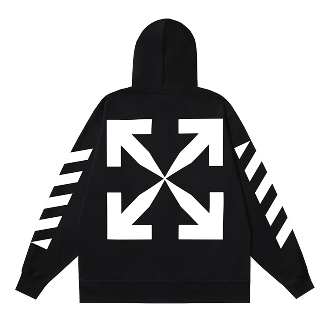 OFF Logo Print Hoodie Jacket