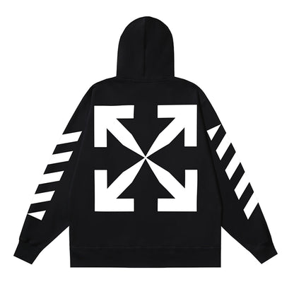 OFF Logo Print Hoodie Jacket