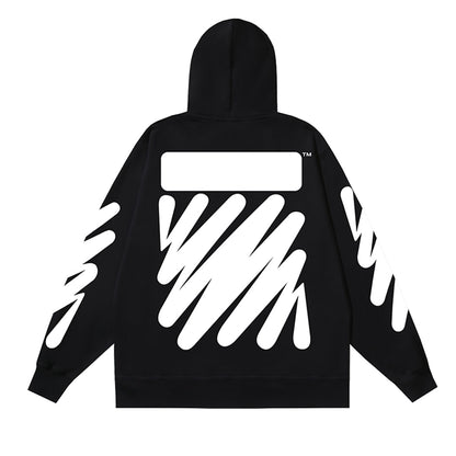 OFF Logo Print Hoodie Jacket