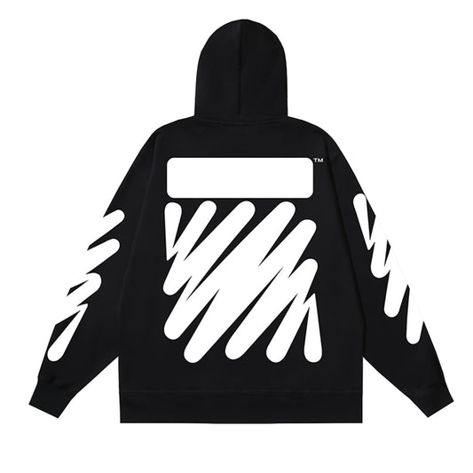 OFF Logo Print Hoodie Jacket