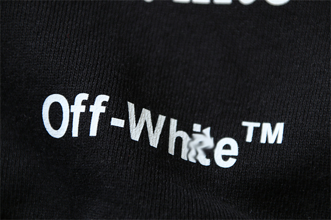 OFF Logo Print Hoodie Jacket