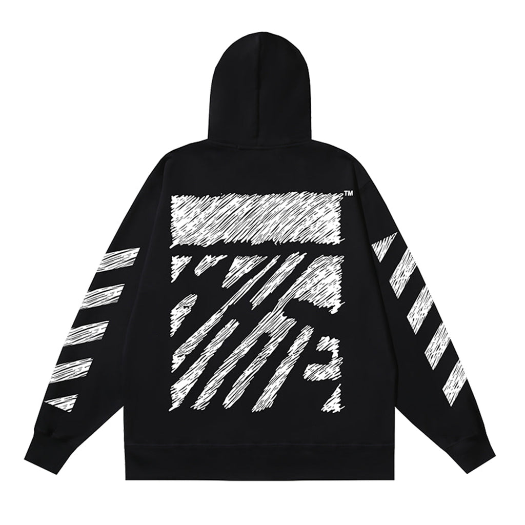 OFF Logo Print Hoodie Jacket