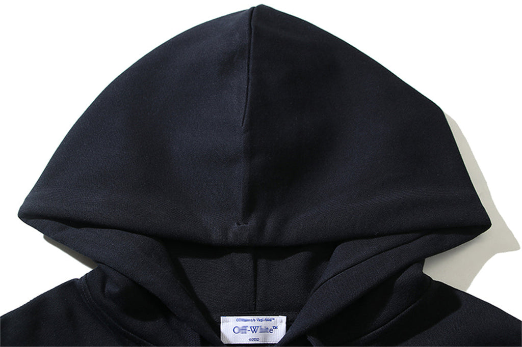 OFF Logo Print Hoodie Jacket