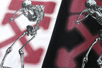 OFF Skeleton Print T-shirt