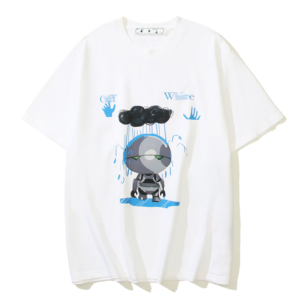 OFF Robot Print T-shirt