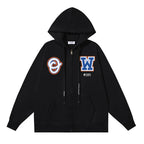 OFF Logo Print Hoodie Jacket